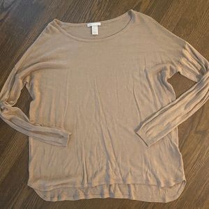 H&M tan size L sweater shirt